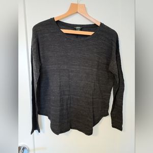 Comfy Roots Relaxed Fit Heathered Charcoal Grey Henley Top